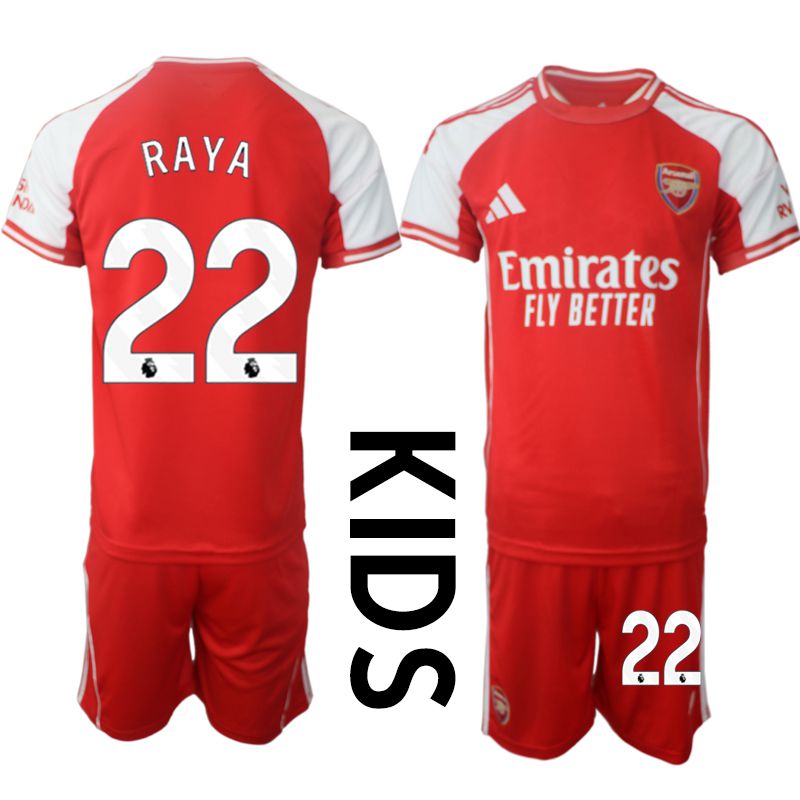 Youth 2025-2026 Season Club Arsenal home red #22 Soccer Jersey->customized soccer jersey->Custom Jersey